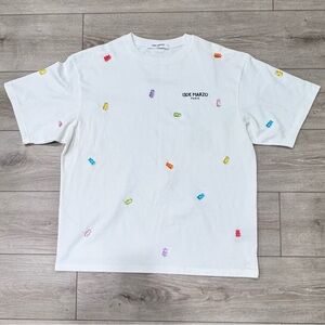13DE MARZO Sour Gummy Bears white T-shirt size Large